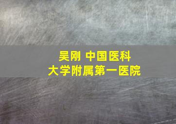 吴刚 中国医科大学附属第一医院